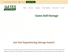 Tablet Screenshot of gatesselfstorage.com